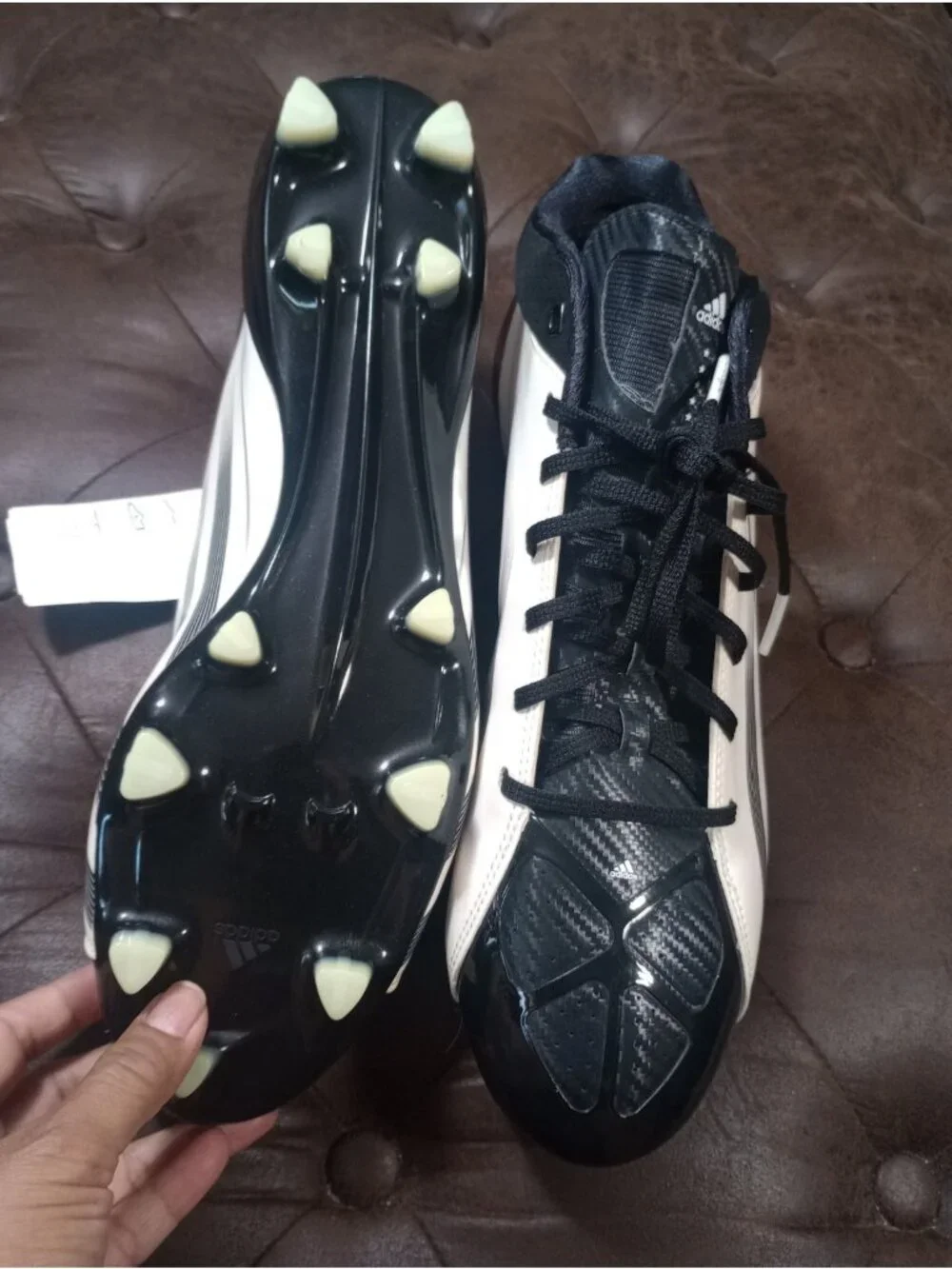 New Black Adidas Adizero 5-Star Soccer/Football Cleats Mens Size 15